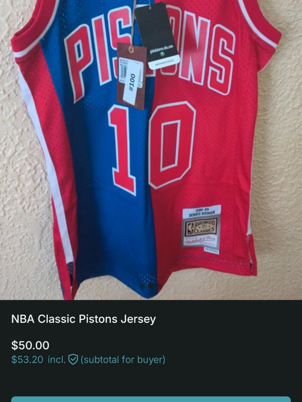 Detroit Piston Classic Jersey